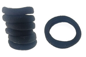 Elastico nero microfibra tubolare mm. 7 blister pz. 6