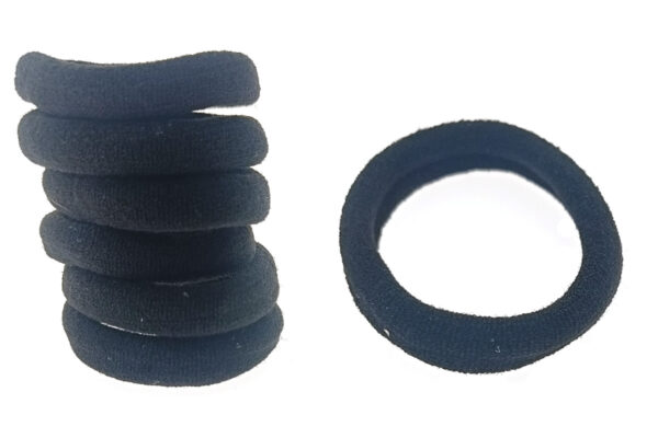Elastico nero microfibra tubolare mm. 7 blister pz. 6