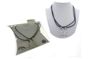Collana acciaio e silicone lui e lei