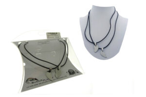 Collana acciaio e silicone lui e lei