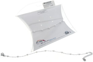 Bracciale catenina acciaio con perline 3 mm