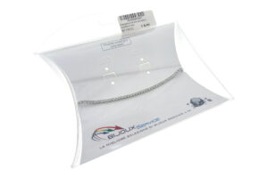 Cavigliera tennis acciaio e cristalli 2 mm