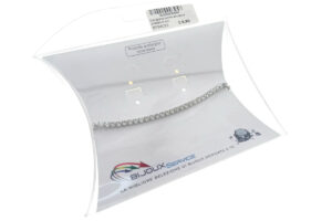 Cavigliera tennis acciaio e cristalli 3 mm